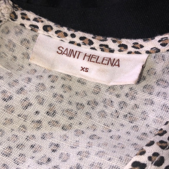 Saint Helena Linen Mini Tie Front Leopard Print‎ - Picture 6 of 8
